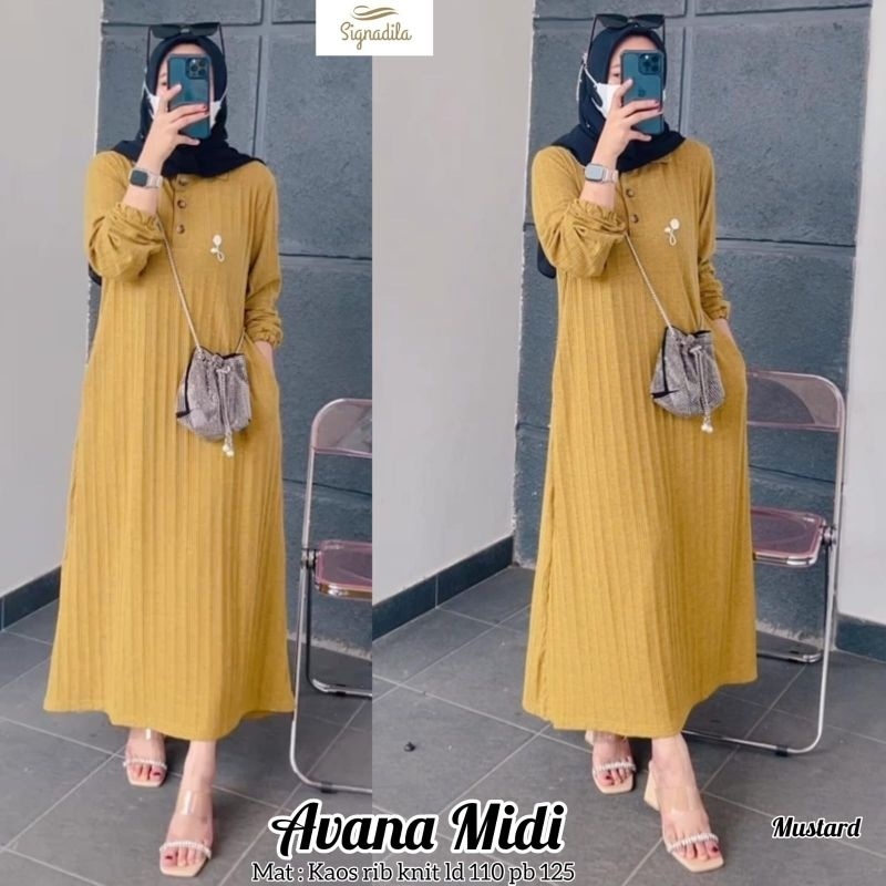 AVANA MIDI ORI SIGNADILA | Ld110 Kaos rib Knit