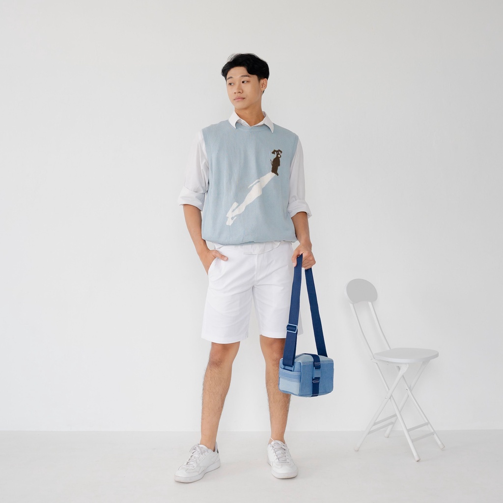 Denim Cuboid Sling Bag