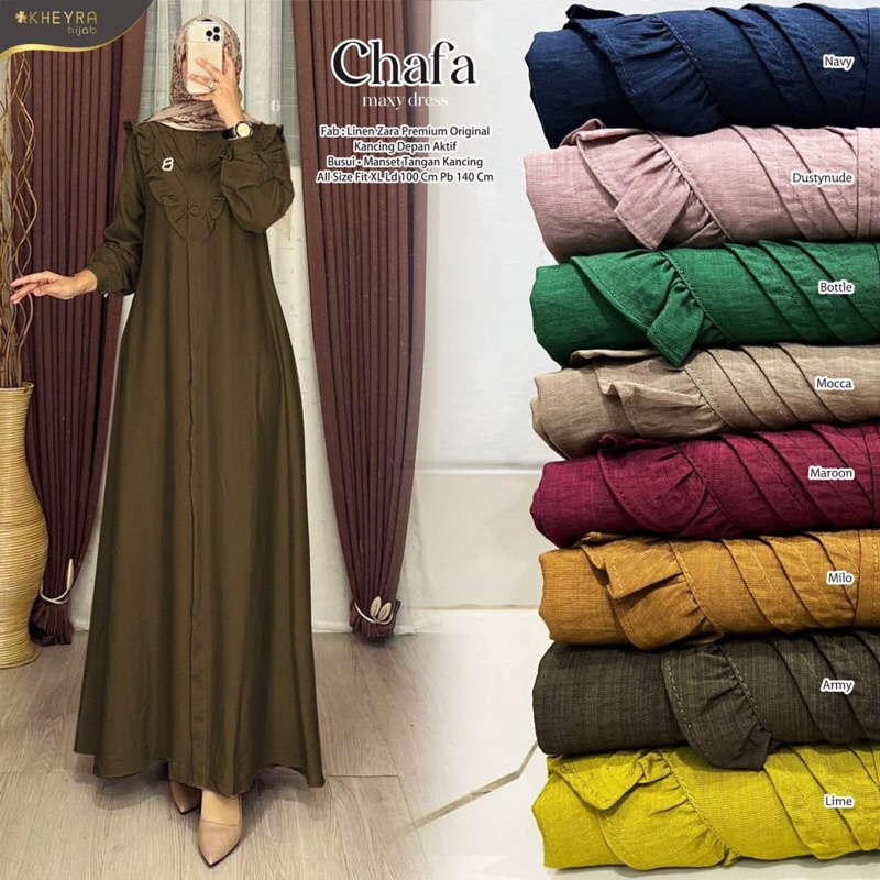 CHAFA DRESS ORI KHEYRA | Ld100 Linen Zara Premium