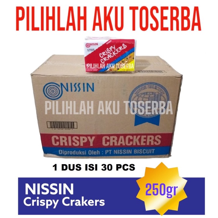 

Biskuit Nissin CRISPY CRACKERS 250 gr - ( HARGA 1 DUS isi 30 pcs )