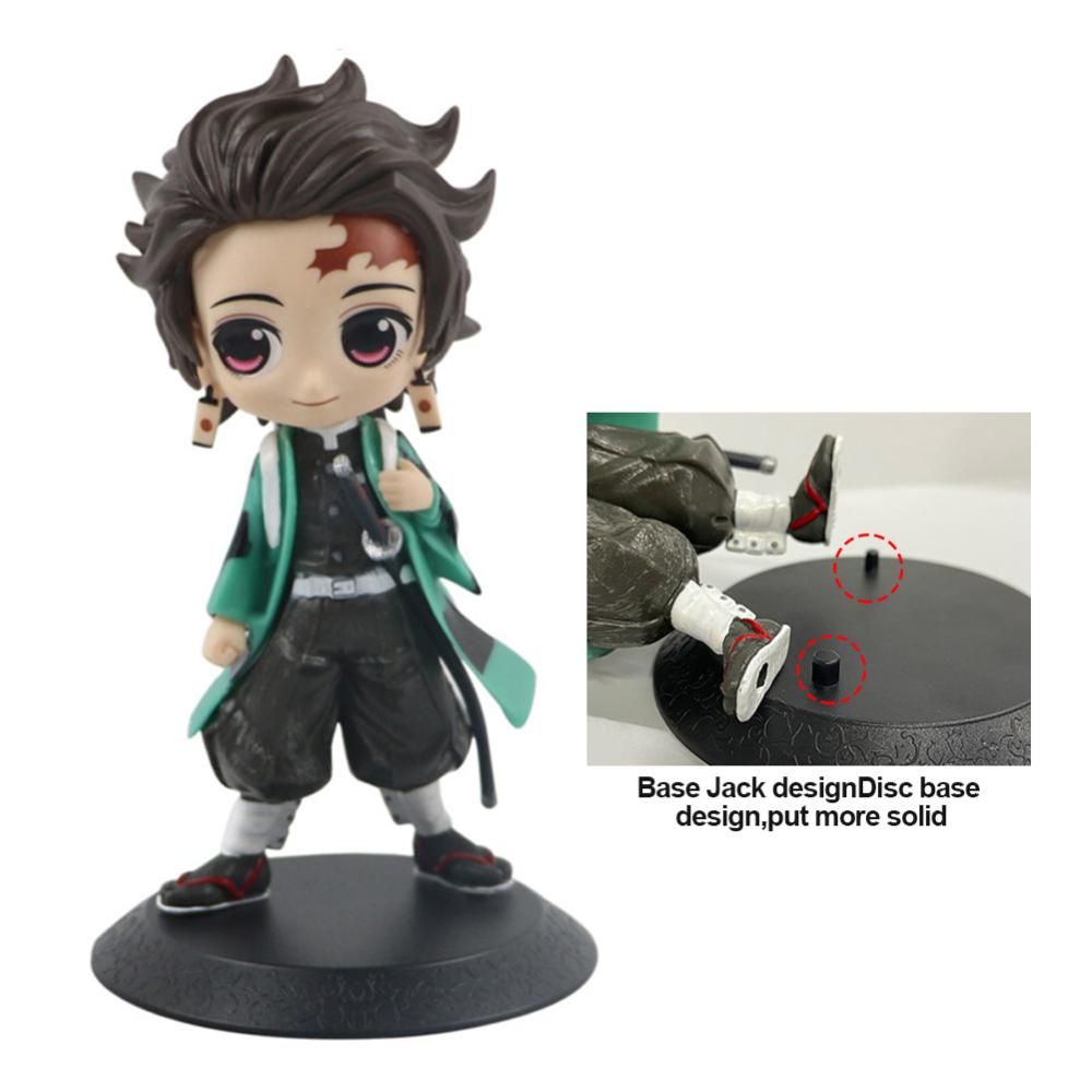 Timekey Chibi Versi Anime Demon Slayer Action Figure Miniatur Patung Model Kimetsu No Yaiba Boneka Tanjirou Nezuko Kyoujurou Giyuu C6P1