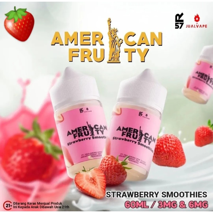 American Fruity Strawberry Smoothies 60ML by Hero57 x JV 100% Original Authentic