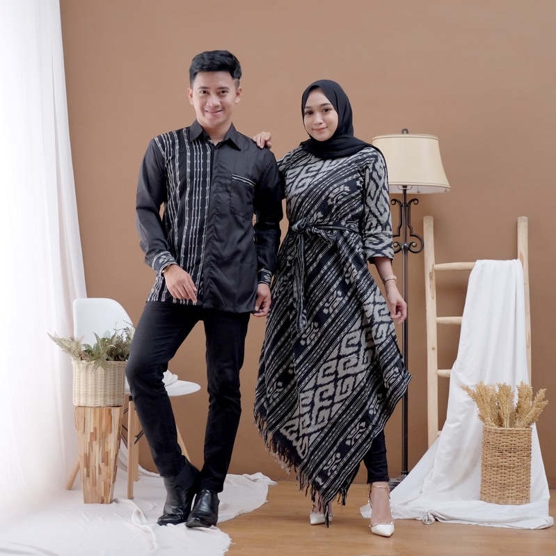 BAJU KONDANGAN PREWEDDING COUPLE TENUN TORAJA HITAM SET COUPLE TENUN || COUPLE TENUN