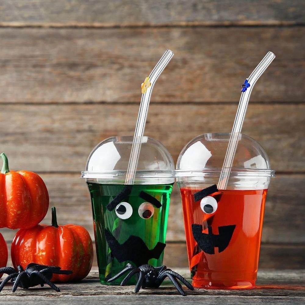 [Elegan] Sedotan Minum Aesthetic Colorful Tableware Glass Bening Perlengkapan Pesta