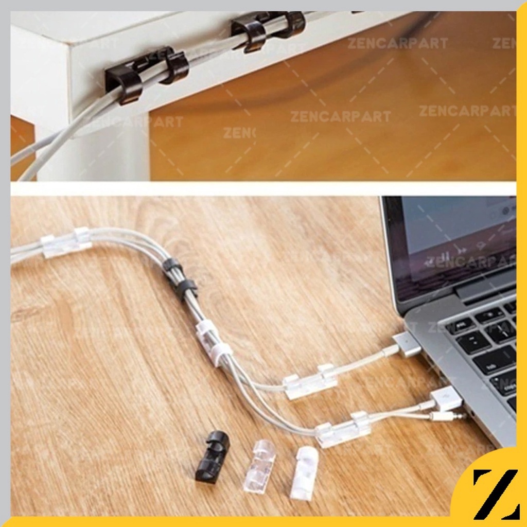 [DZS] CLAMP KLIP HOLDER KABEL CABLE CAS CASAN KECIL 20 PCS WIRE HOSE ORGANIZER COLOKAN MEJA DINDING MULTIFUNGSI SERBAGUNA