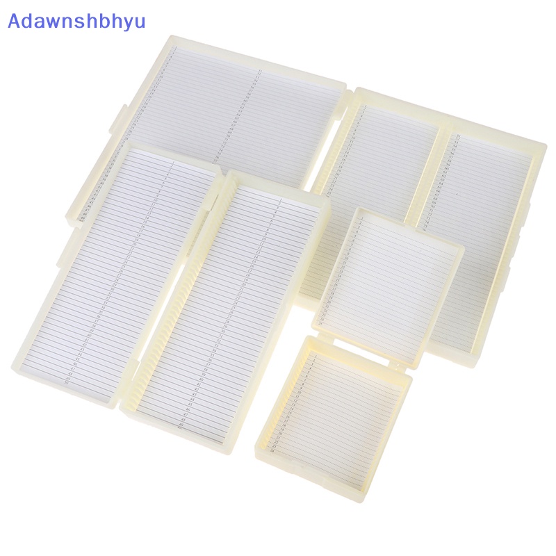 Adhyu Mikroskop Plastik Kaca Slide Kotak 25/50 /100pcs Tempat Penyimpanan Irisan Hayati ID