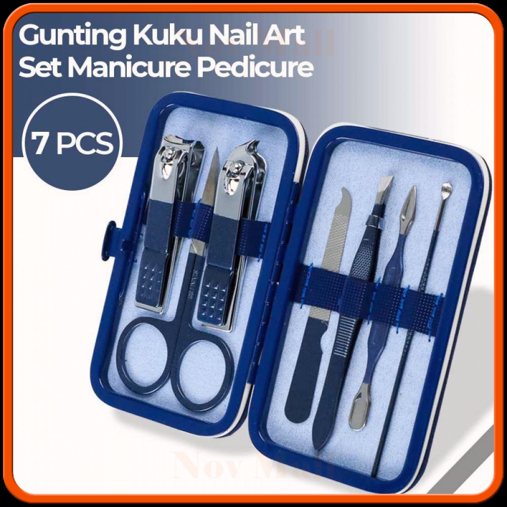 Gunting Kuku Nail Art Set Manicure Pedicure 7 PCS MU107