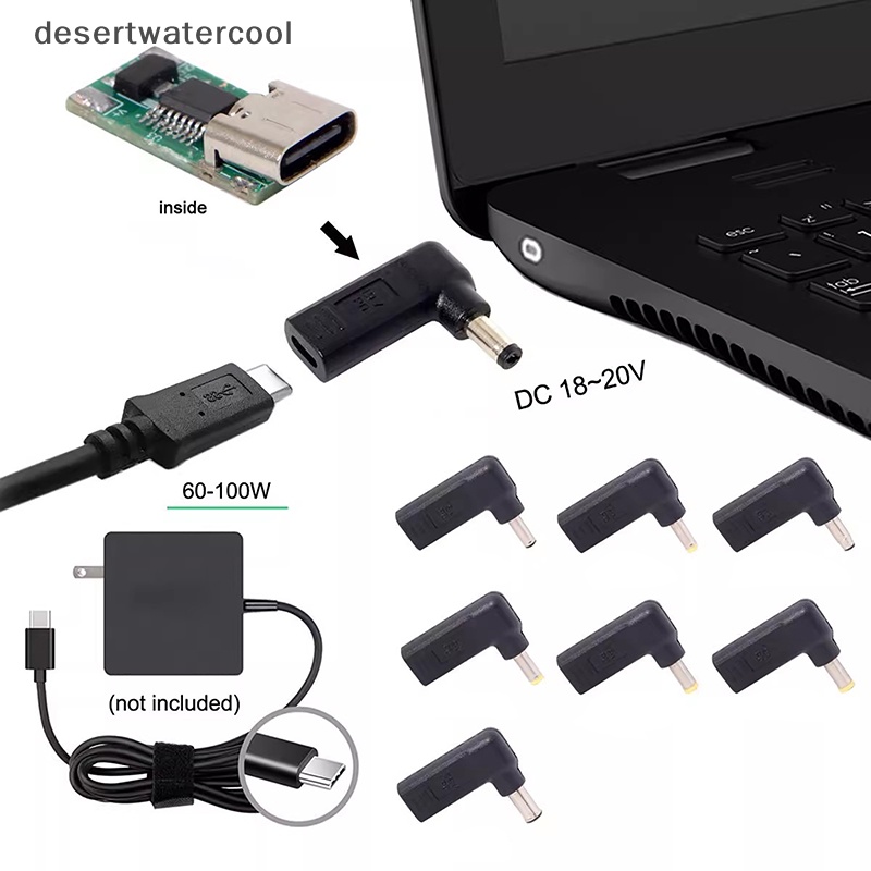 Deid Konektor Jack Listrik USB Tipe C Ke Dc 100W Ke Adaptor Daya Laptop Universal Martijn