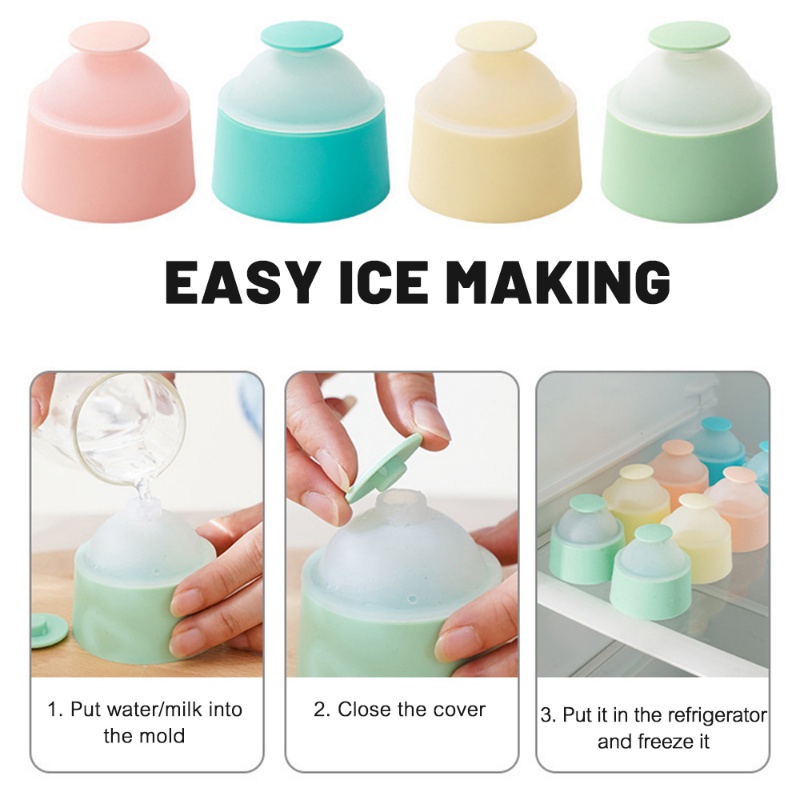 [Fitur] Cetakan Ice Ball Mudah-demoulding/Whisky Coffee Icy Sphere DIY Kotak/Ice Hoki Cangkir Cepat Pembekuan Dengan Tutup/Reusable Fruit Cubes Making Mold