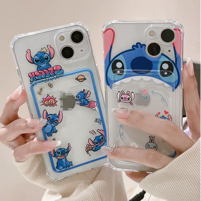 Card Case Lovely Stitch Soft Case HP iP iPhone 14 13 12 11 Pro X XS XR Max 7 8 + Plus FTD Casing Apple