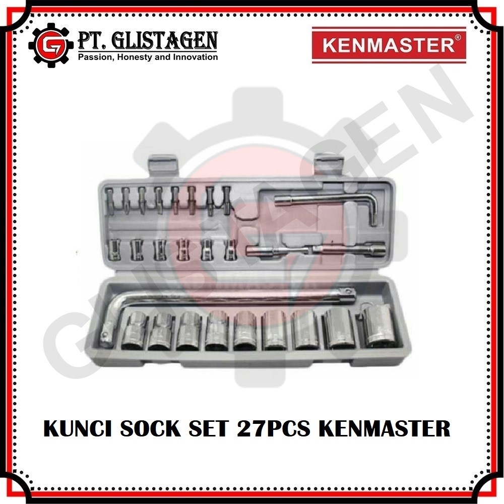 KUNCI SOK SET KENMASTER 27 PCS KUNCI SOCKET SET SOKET KENMASTER 27PCS