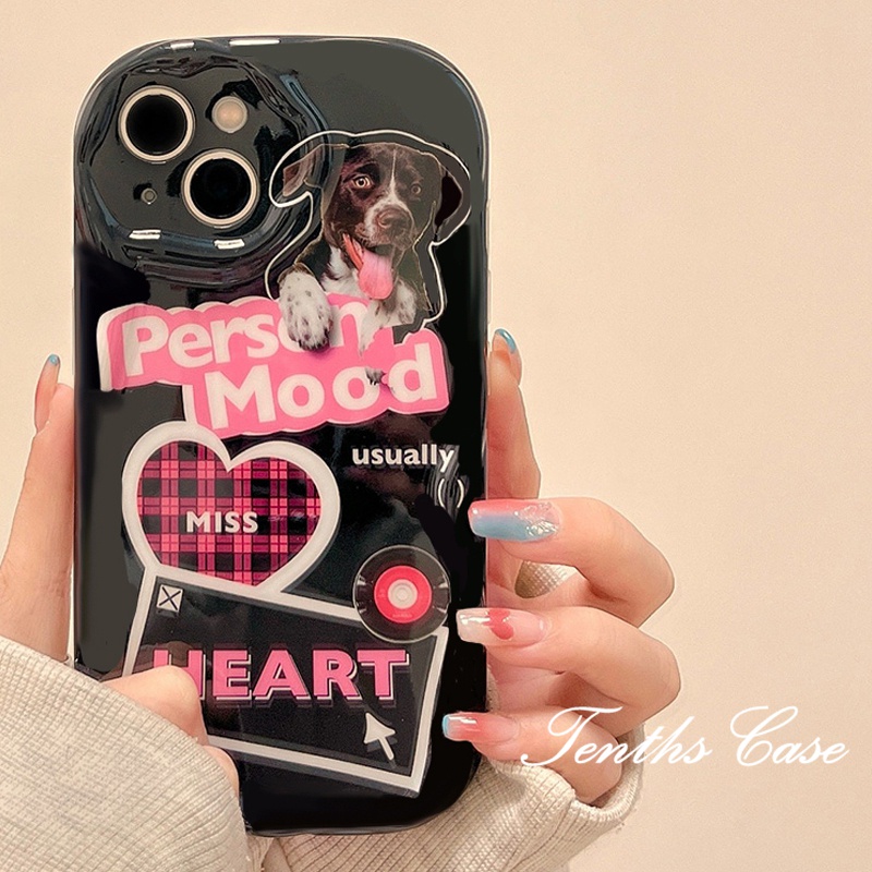 Kompatibel Untuk IPhone14 13 12 11 Pro Max8 7 6 6s Plus X Xr Xs Max SE 2020 3D Curved Wave Edge My Puppy Phone Case