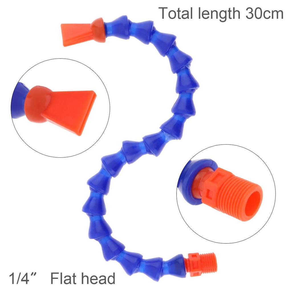 Tabung Pendingin Minyak Air Fleksibel Bahan Plastik Dengan Kepala Rata/Nozzle Kepala Bulat Untuk Mesin CNC/Milling/Mesin Bubut