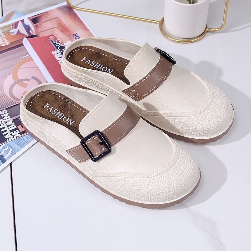 TOPGROSIR TG1745 Sandal Slip On Wanita Import Kait Samping/ Mules Shoes Fashion