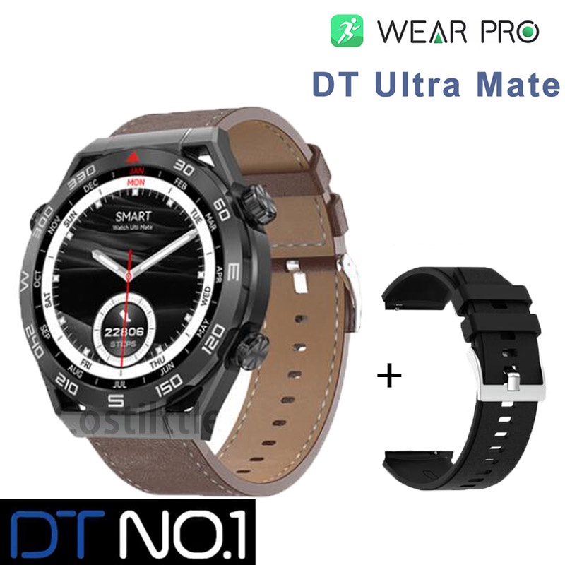 Jam Tangan Pintar Pria DT Ultra Mate Smart Watch 1.5&quot; HD Screen Health Management NFC Wireless Charging Smartwatch BT Call Bracelet Baterai Besar Olahraga Smartwatch Pria Sport Fitness Tracker