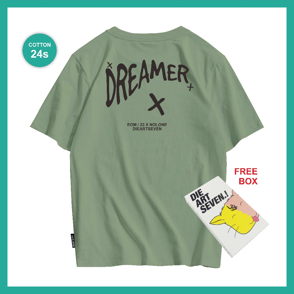 KAOS PRIA | WANITA DISTRO DIEARTSEVEN DREAMER SAGE GREEN