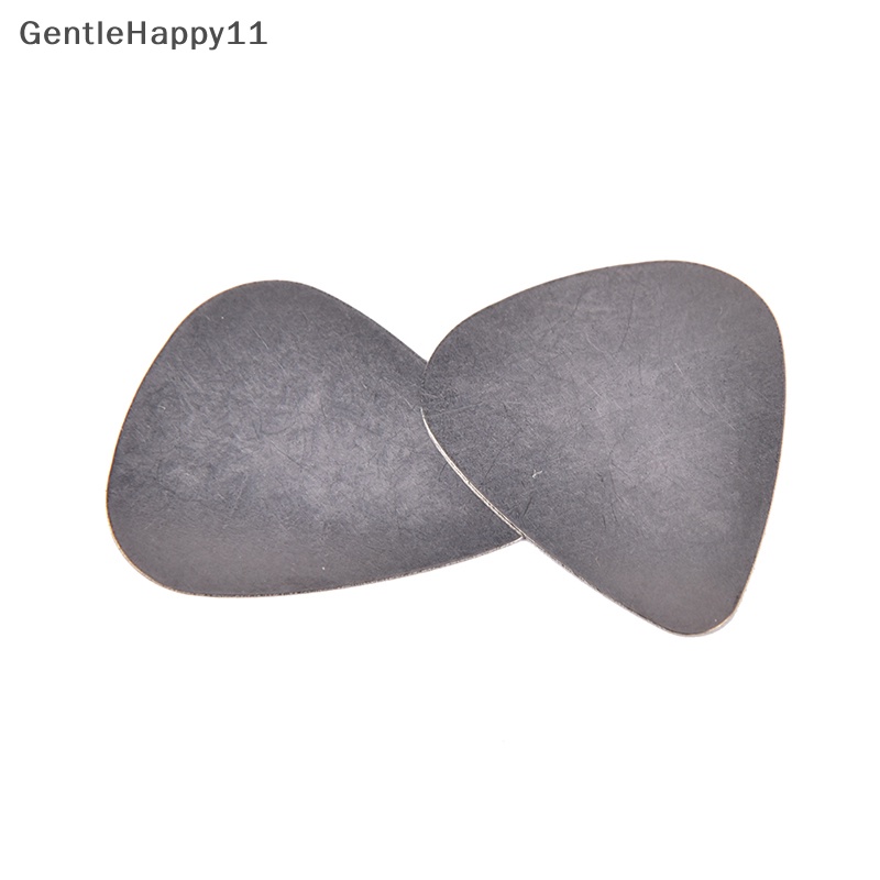 Gentlehappy 10pcs bass guitar picks stainless steel Akustik Gitar Listrik plectrum 0.30mm id