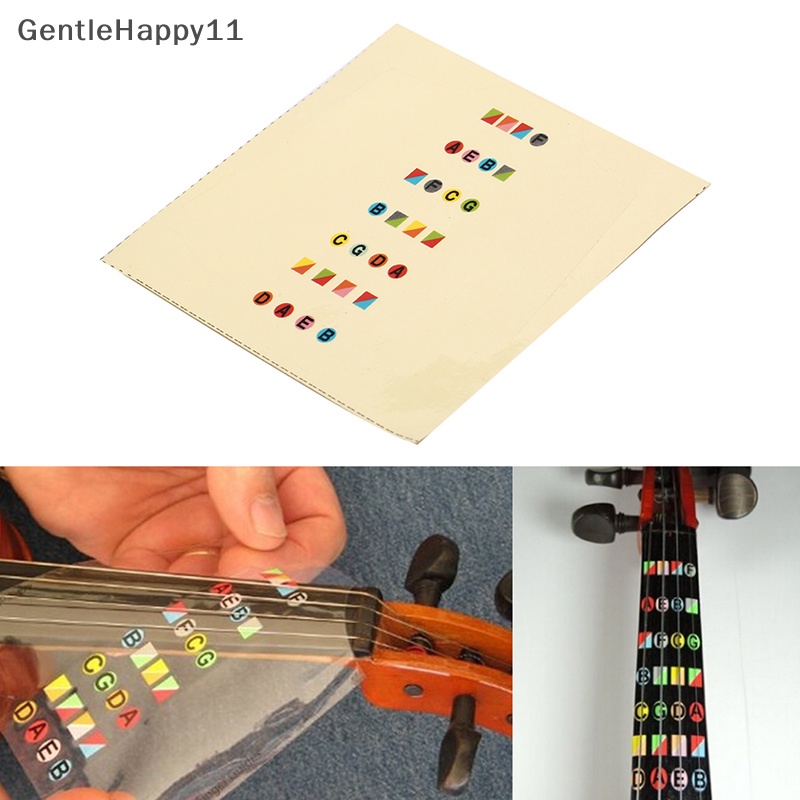 Gentlehappy 1pc4 /4 Violin Fiddle Fingerboard Stiker Penanda Fret Label Multiwarna id