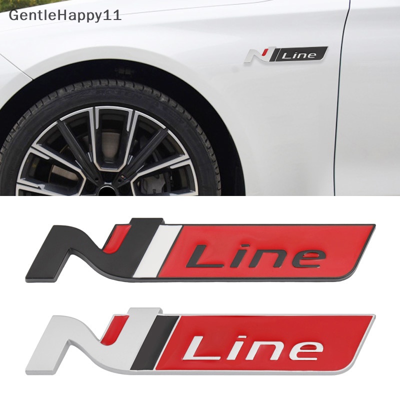 Gentlehappy 3D Metal Emblem Mobil Bagasi Belakang Body Badge Stiker Untuk Hyundai N LINE i30 i20 id