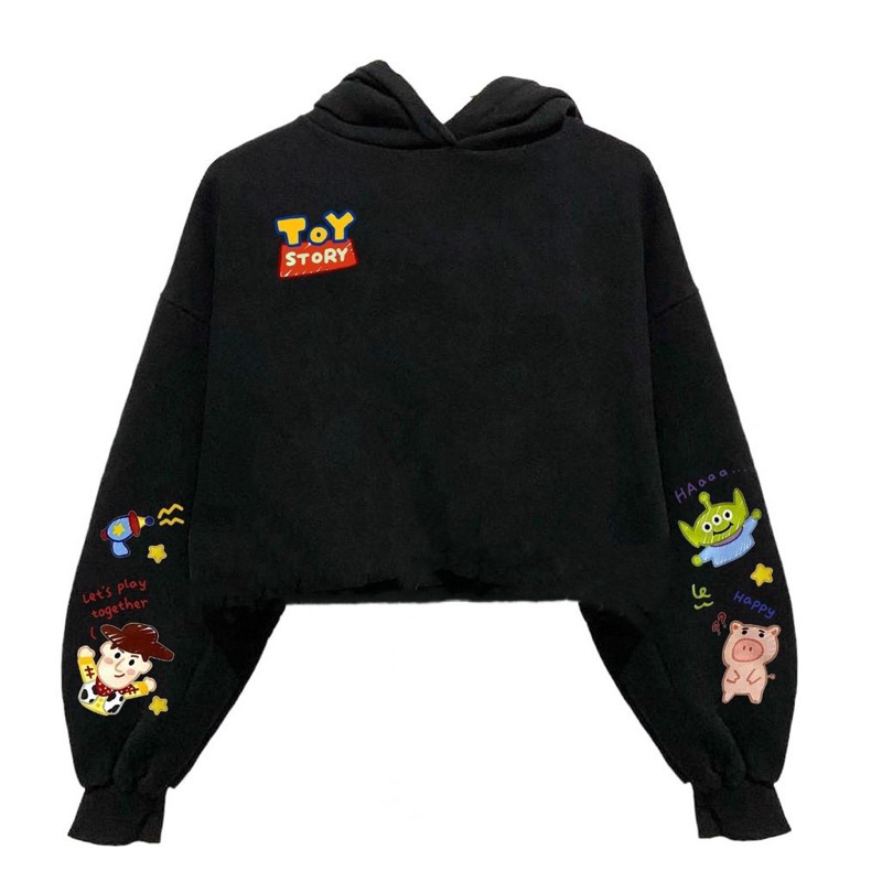 BEFAST - ZGW OOTD WANITA SWEATER KIA / Sweater Crop Hoodie TOY STORY Fleece (LD 110, P 48) / Atasan Wanita Lengan Panjang / Fashion Kekinian Remaja ABG Trendy / OOTD Wanita Ala Korean style / Sweater Crop Motif Lucu / Outfit Daily Wanita Casual