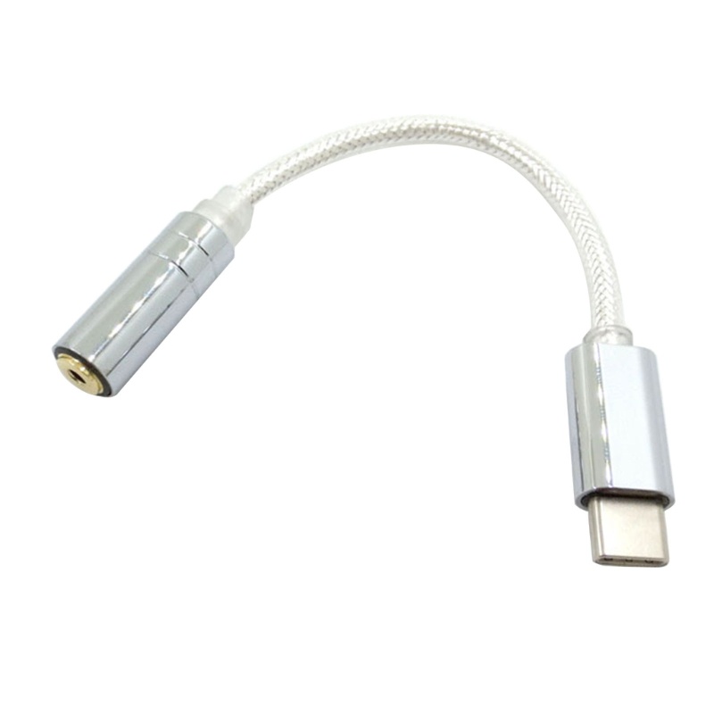 Cre Kabel Adaptor Tipe-C Ke3 5mm 25mm 4 4mm Female Kompatibilitas Mantap Kabel Headphone USB C Fleksibel Replaceme