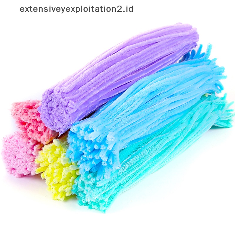 {NEW} 100pc Pembersih Pipa Chenille Batang Warna-Warni Kerajinan Tangan Untuk Perlengkapan Ulang Tahun.