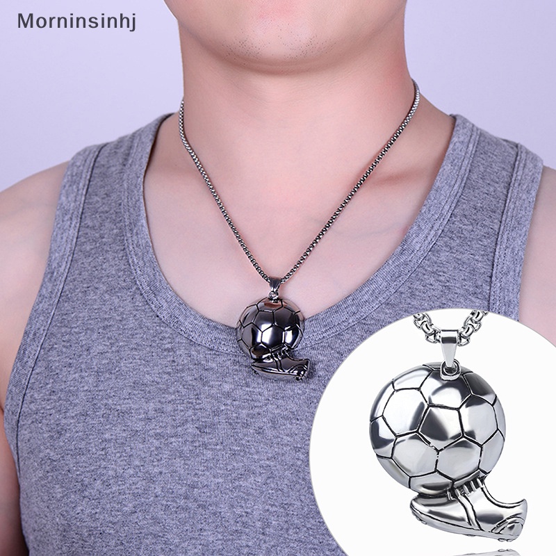 Mornin Fashion Football Necklace Soccer Boots Sepatu Pesona Liontin Olahraga Hip-hop Perhiasan id