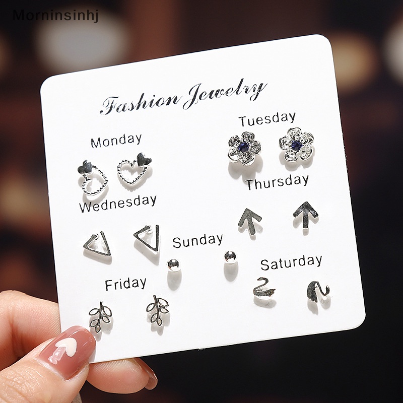 Mornin Set Anting Stud Untuk Wanita Gadis Sederhana Lucu Indah Mini Earrings Perhiasan Hadiah id