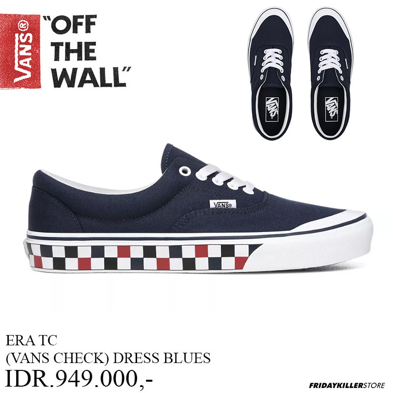 SEPATU VANS OFF THE WALL | ERA TC VANS CHECK DRES BLUES