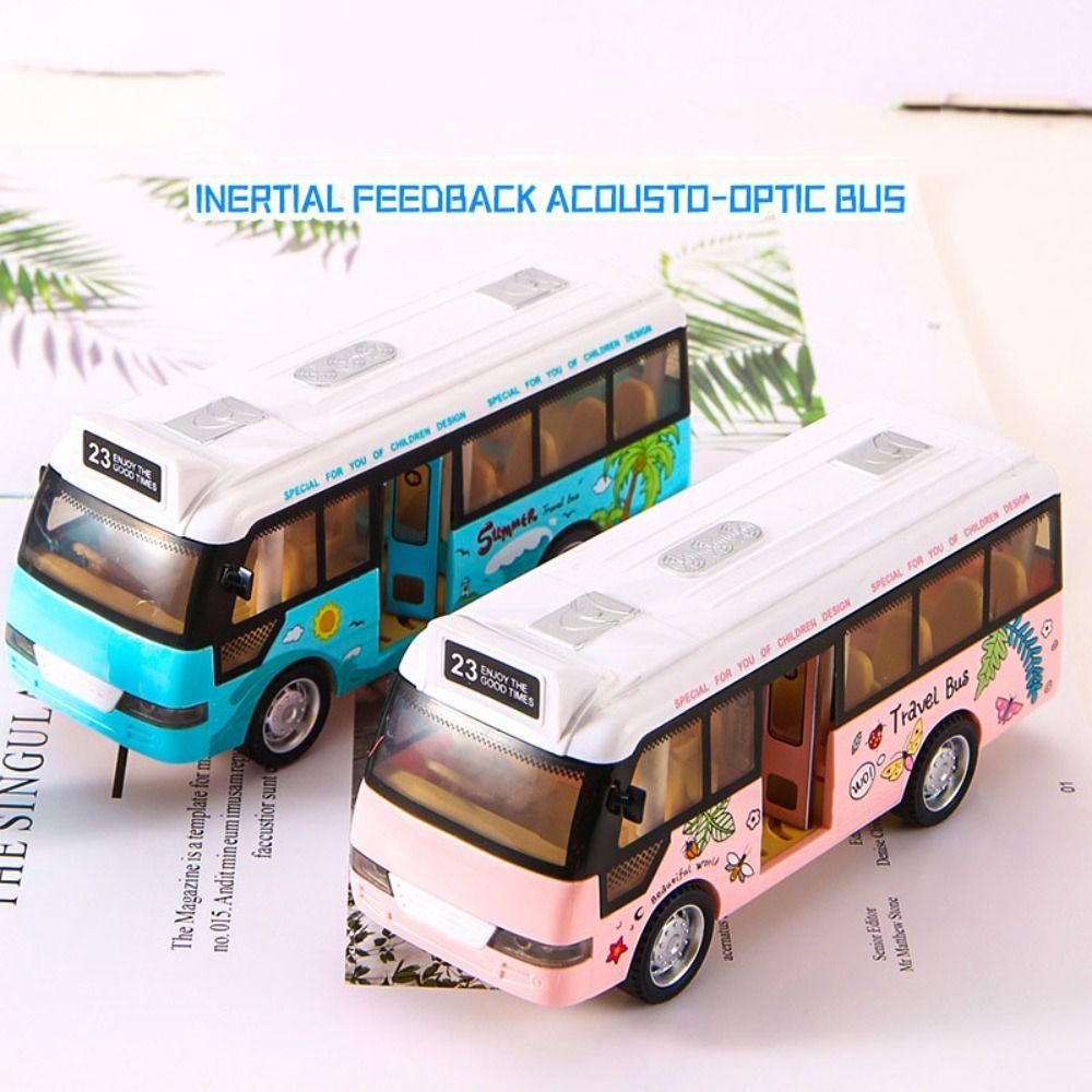 [Elegan] Model Bus Wisata, Paduan Mensimulasikan Model Mobil, Kendaraan Mainan Indah 4roda ABS Model Bis Mobil Untuk Hadiah Untuk Anak-Anak