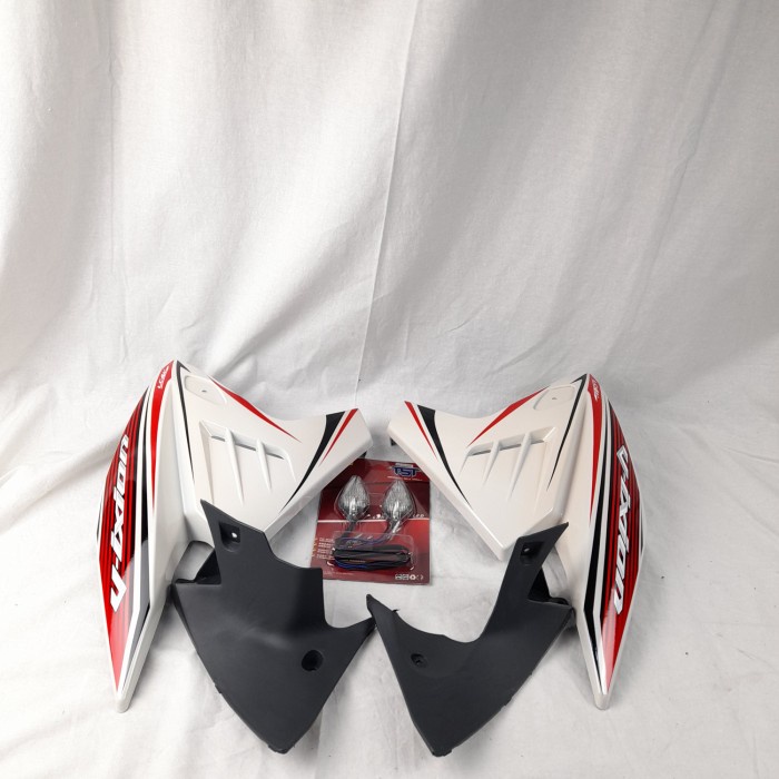 Grill kuping tangki Vixion new NVL sayap mini shroud NVL - fairing - Putih TERMURAH