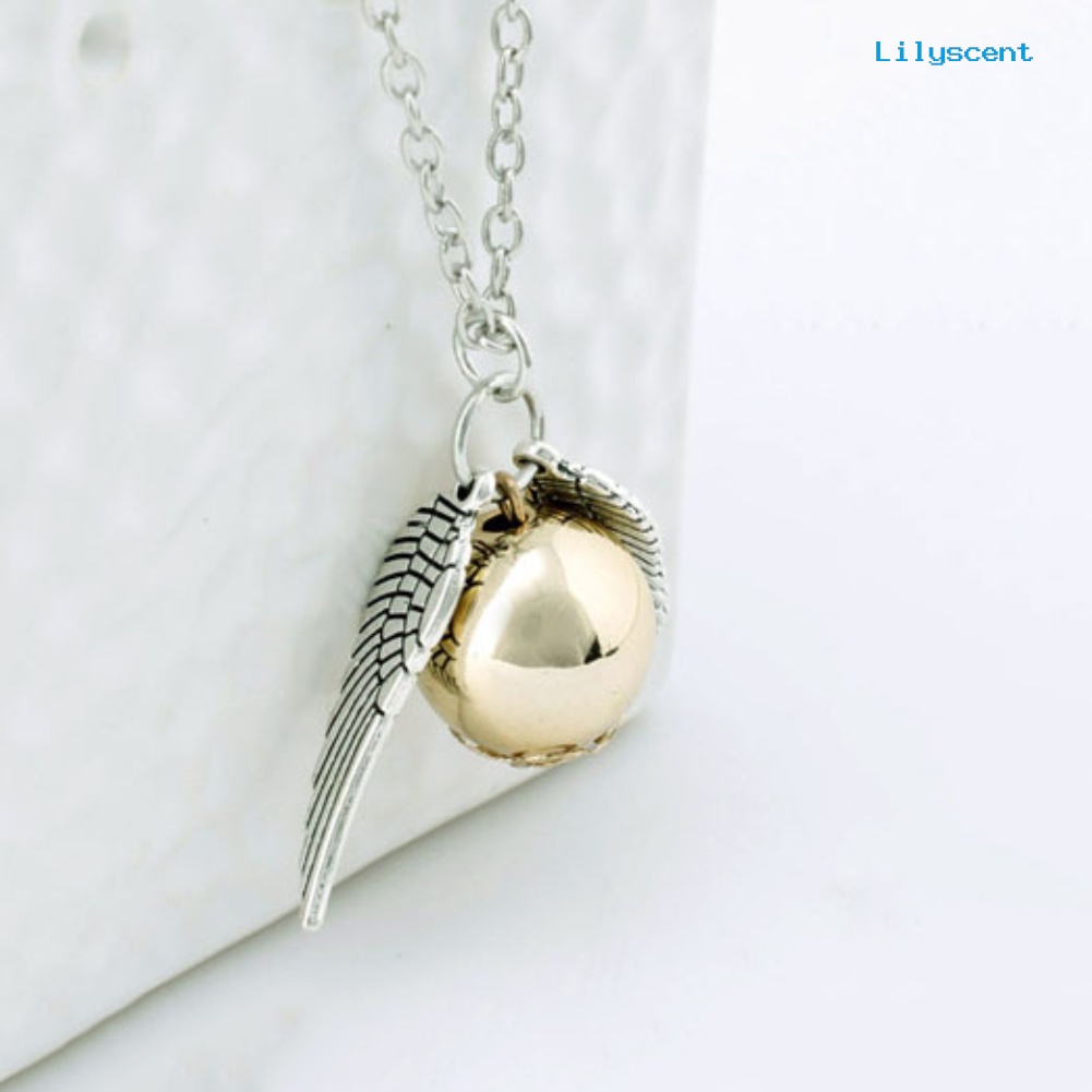 [LS] Kalung Liontin Snitch Emas Harry Potter and The Deathly Hallows Unisex Jewelry