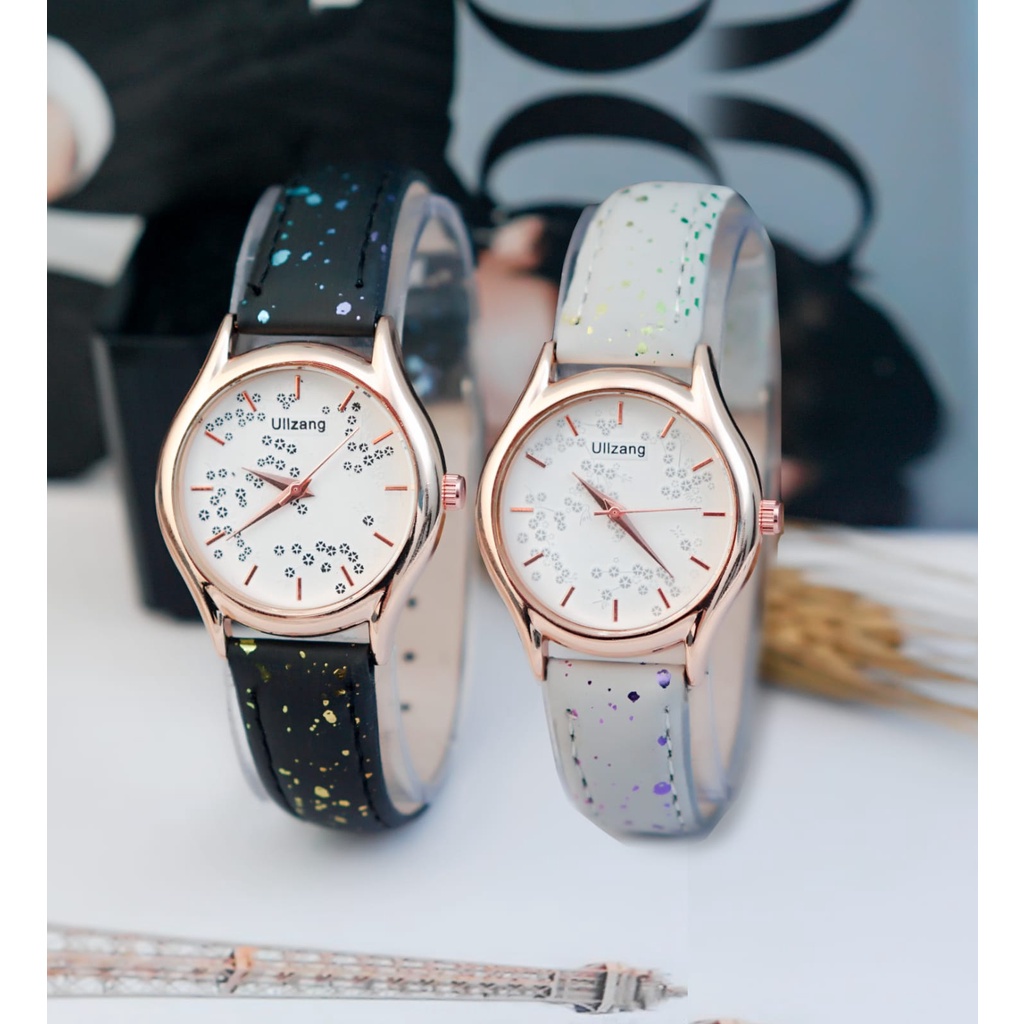 BAJ Jam Tangan Quartz Strap PU Analog Casual Gaya Retro Wanita &amp; Pria Ulzzang Watch Korean Fashion RM092