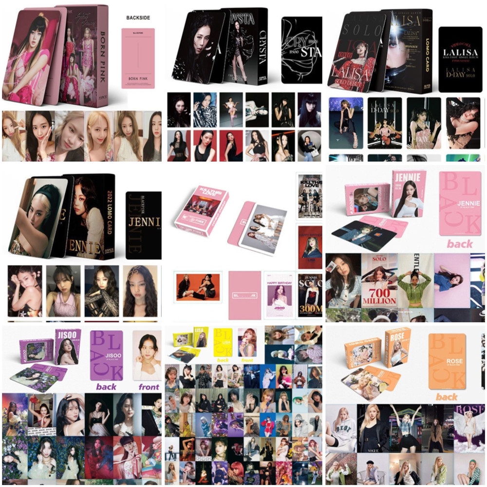 55pcs /box BLACKPINK Photocard Menyambut Musim Panas HOW Pink Venom Siap Cinta Colleelion Photo Card Lomo Card Photocard