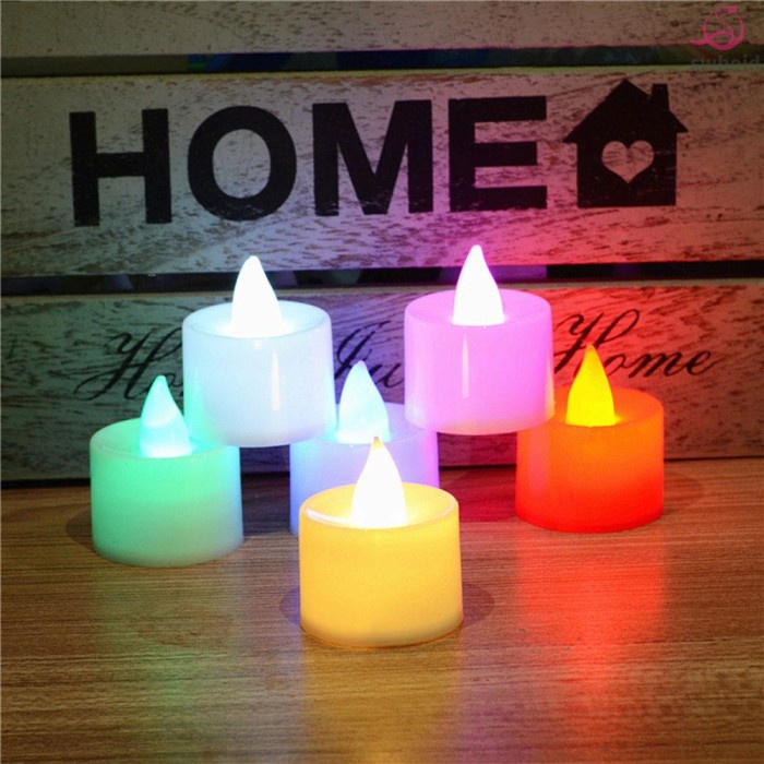 GOS -J103- Lilin Led Mini Candle Light - Lampu Hias Elektrik Candle Light - Lampu Llilin Dekorasi Kamar Tidur Rumah Warna Warni