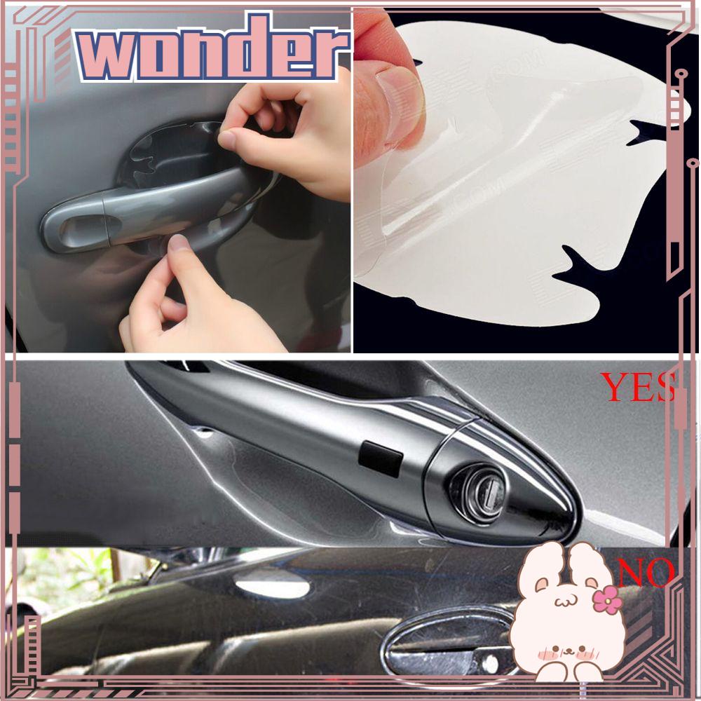 8pcs Handle Pintu Mobil Auto Universal Transparan Cover Pelindung Film