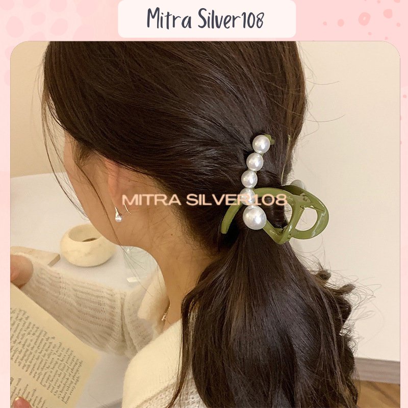 Jepit Rambut Jedai Mutiara Wanita Fashion Korea Aksesoris Jepitan Salon JPT 09