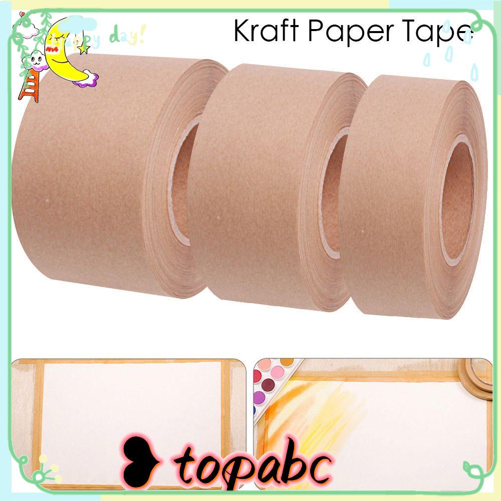 TOP Kraft Paper Tape Bingkai Foto Hand-tear Writable Sealing