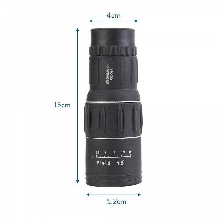 -18 Monocular Telescope 16x52 - 98M-8000M High Power Dual Focus Optic Zoom