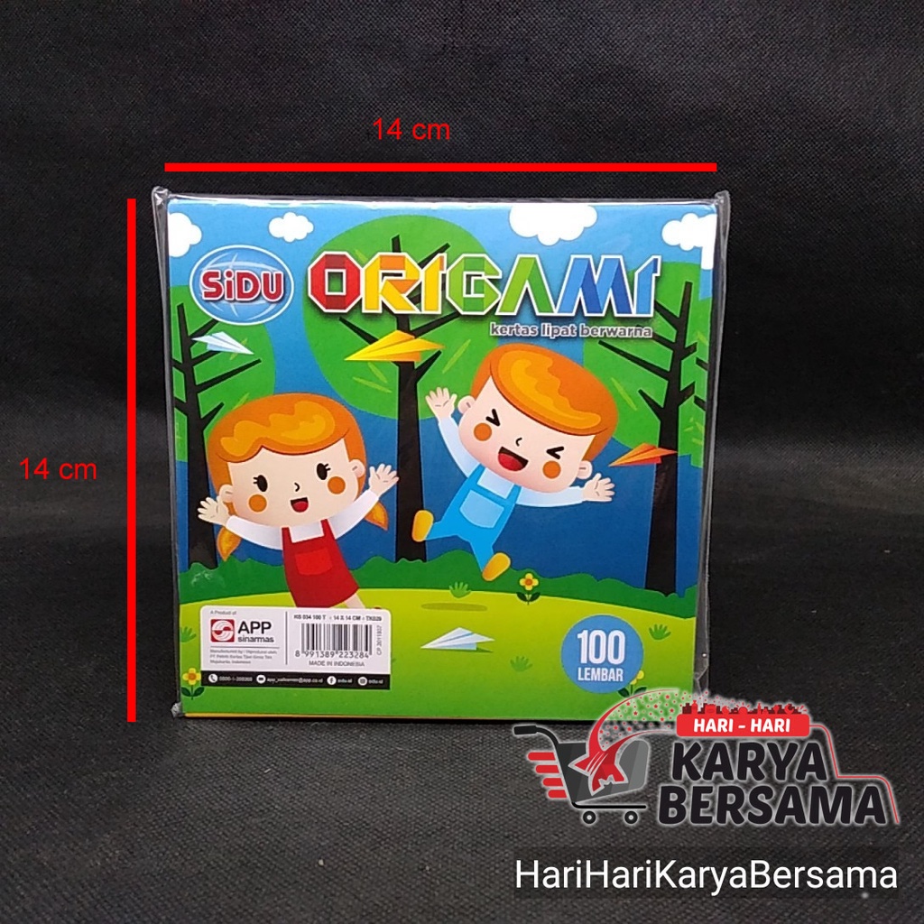 

SINAR DUNIA ORIGAMI KERTAS LIPAT BERWARNA 14CM X 14CM ISI 100 LEMBAR