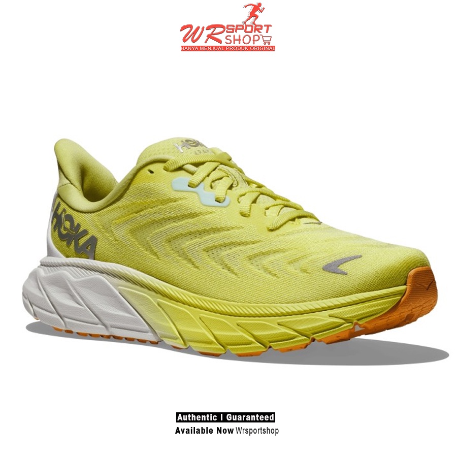Sepatu Lari Wanita Hoka Arahi 6 Citrus Glow White ORIGINAL