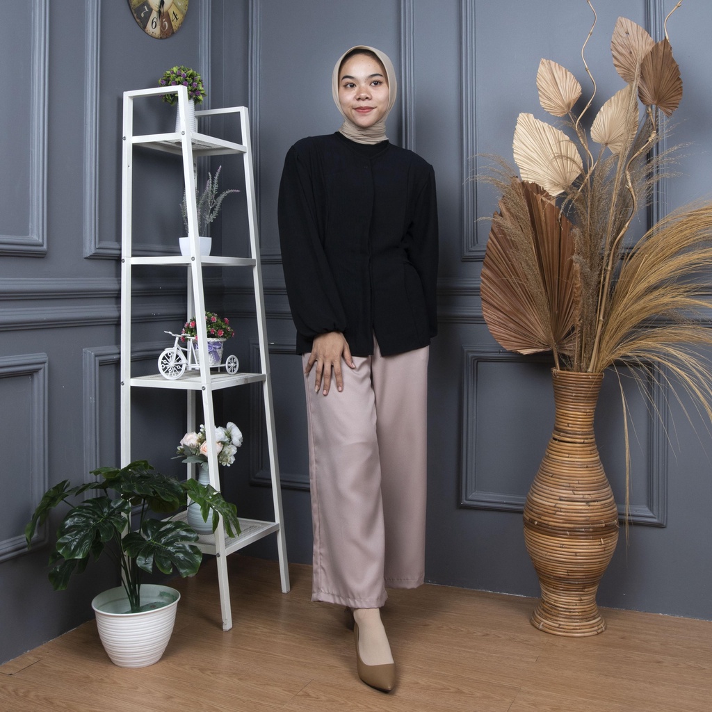 BEFAST - ZNF OOTD WANITA HEM ONA / Kemeja Wenna / Atasan Wanita Lengan Panjang / Fashion Casual Wanita Kerja / Kemeja Polos Formal Model Terbaru / Outfit Wanita Hijab Trendy / Hem Ikat Pinggang