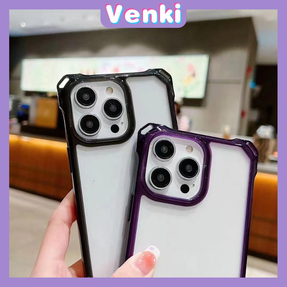 VENKI - Untuk iPhone 11 Case Polos Case Empat Sudut Lanyard Shockproof Protector dengan Lanyard Gelang Bening Akrilik Kompatibel dengan iPhone 14 Pro Max 13 Pro Max iPhone 12 Pro Max XR