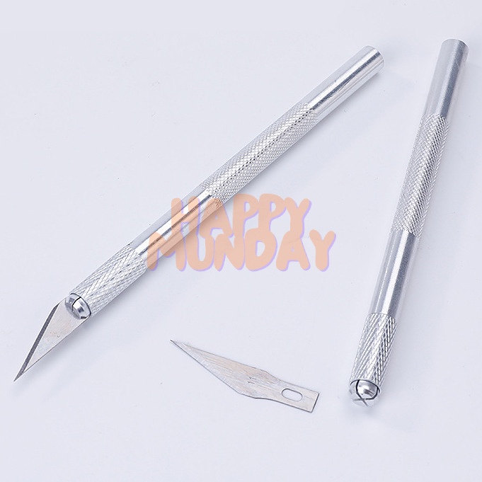 

HappyMunday Pisau Cutter Ukir Silver Stainless Steel