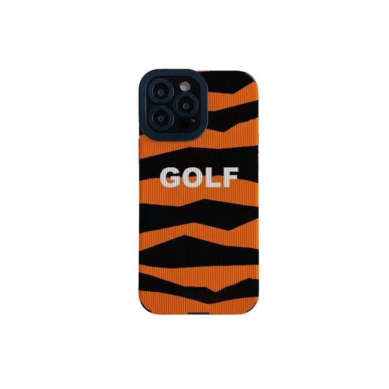 Leather tiger stripe golf Soft Case for Samsung A21S A12 A50S A30S A20 A30 A32 A22S A52S A72 A10S A33 A53 A73 A13 A04S A23 A51 A71 A31 White Phone Case Women Girl