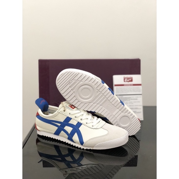 Sepatu Onitsuka Tiger Deluxe White X Red Free Paperbag