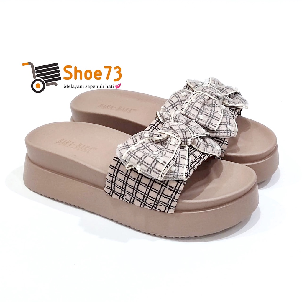 BARA-BARA 219 V-15 SIZE 36-40 ORIGINAL | Sandal Wedges Selop Jelly Pita Wanita | Sendal Kokop Impor