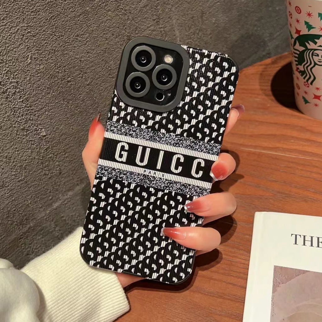 Leather Black Letter Soft Case for Samsung A21S A12 A50S A30S A20 A30 A32 A22S A52S A72 A10S A33 A53 A73 A13 A04S A23 A51 A71 A31 White Phone Case Women Girl