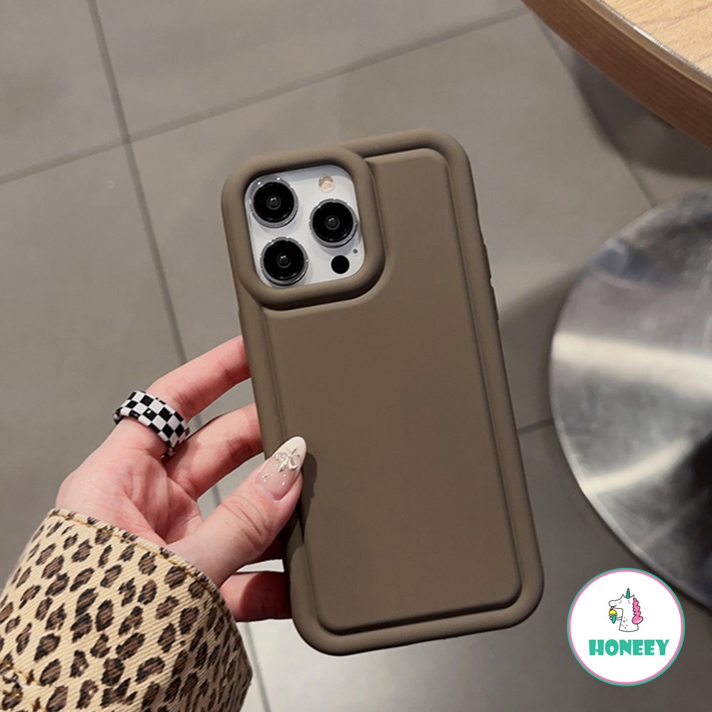 IPHONE Casing Ponsel Morandi Vintage Kompatibel Untuk Iphone14 13 12 11 Pro Max 14 Pro Max Shockproof Matte Liquid Silikon Lembut TPU Belakang Ponsel Cover