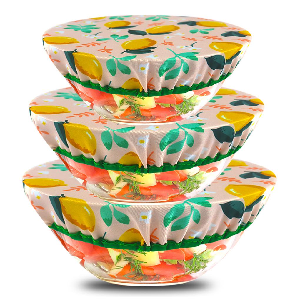 Paket 3mangkuk Penutup Penyimpanan Makanan Penutup Debu Indoor Outdoor Camping Hiking Barbecue Dapur Bisa Dicuci Segar Menjaga Tutup